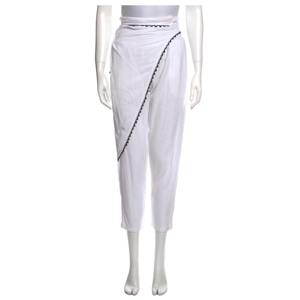 Sensi Studio White Skinny Overlapping Pants